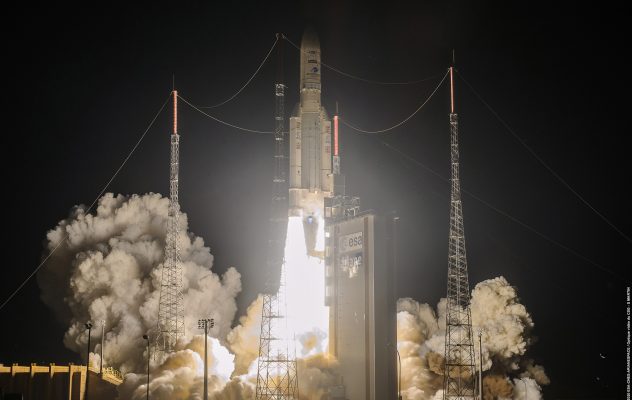 Arianespace’s fifth mission of 2020 used an Ariane 5 with increased payload capacity, resulting from the integration of a new vehicle equipment bay. Flight VA253. Galaxy 30, MEV-2 and BSAT-4b. 